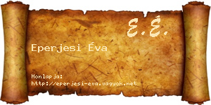 Eperjesi Éva névjegykártya