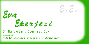 eva eperjesi business card
